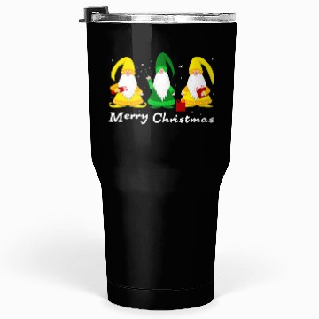 Discover Festive Christmas Gnomes Illustration Tumblers 30 Oz