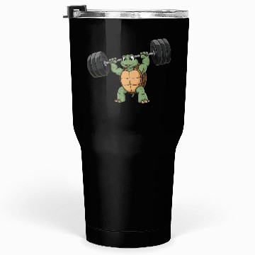 Discover Strong turtle fitness barbell workout training Tumblers 30 Oz