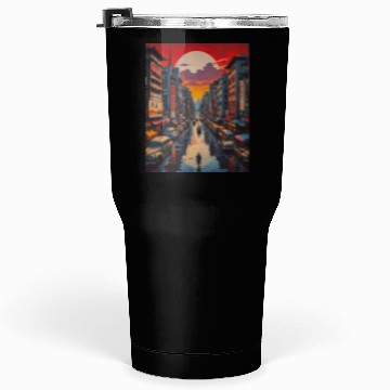Discover Twilight Reflections in Neon City Tumblers 30 Oz