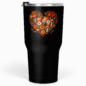 Discover Heart filled with pumpkins, leaves and nuts Tumblers 30 Oz