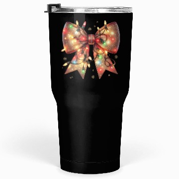 Discover Christmas Light Coquette Bow Tumblers 30 Oz