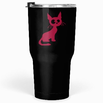 Discover Crazy Cat Squinting Funny Eyes Grimace Fun Cartoon Tumblers 30 Oz