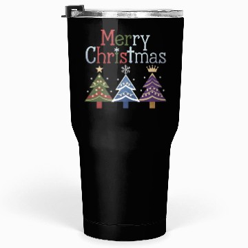 Discover Merry Christmas Cross Xmas Tree Retro Tumblers 30 Oz