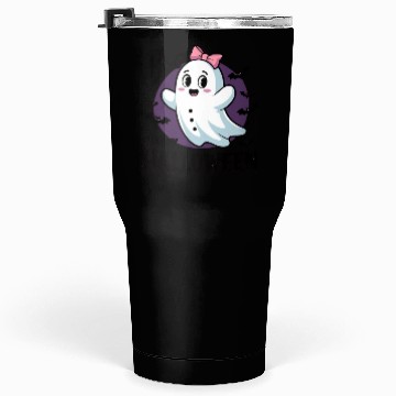 Discover Spooky Cute: Ghost with Bow Tumblers 30 Oz