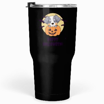 Discover Australian Shepherd In Pumpkin Cute Happy Tumblers 30 Oz