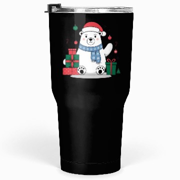 Discover Cute Christmas Polar Bear Tumblers 30 Oz