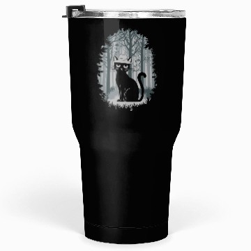 Discover Cottagecore Cat in enchanting Forest Tumblers 30 Oz