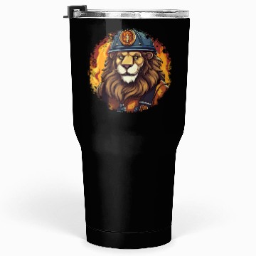 Discover Lion Firefighter Tumblers 30 Oz