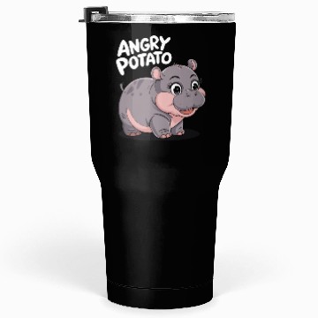 Discover Moo Deng Angry Potato Hippo Fun Tumblers 30 Oz
