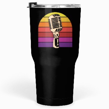 Discover Vintage Microphone Retro Sunset Tumblers 30 Oz