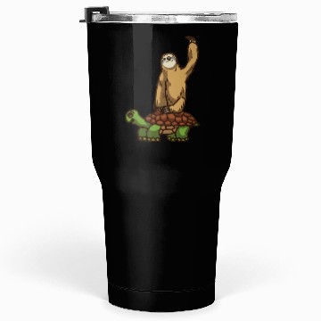 Discover Slothy Napping Sloth Riding Turtle Chilling Sloth Tumblers 30 Oz