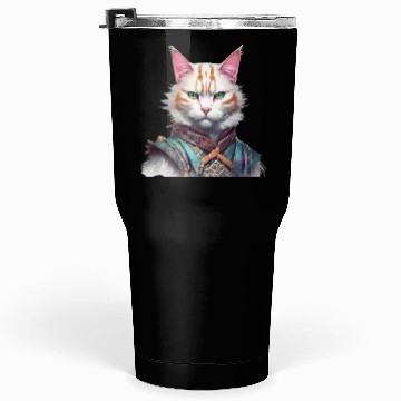 Discover Samurai Cat Guardian Tumblers 30 Oz