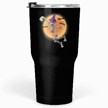 Discover Volleyball Skeleton Volleyball Player Halloween Tumblers 30 Oz