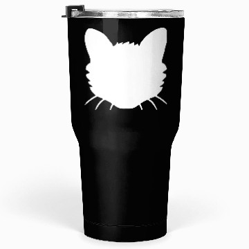 Discover Cat Face Silhouette Kitten Head Outline Outline Tumblers 30 Oz