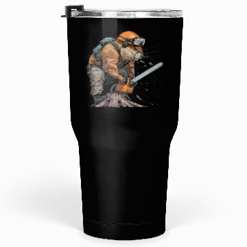 Discover Beaver Lumberjack Chainsaw Tumblers 30 Oz