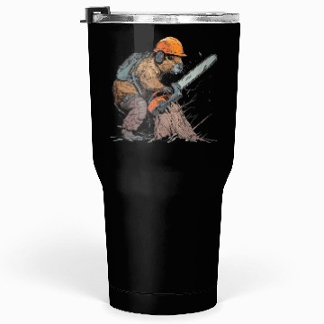 Discover Beaver Lumberjack Chainsaw Tumblers 30 Oz