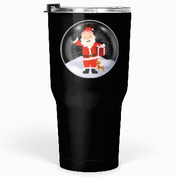 Discover Santa’s Joy: Christmas Snow Globe Tumblers 30 Oz
