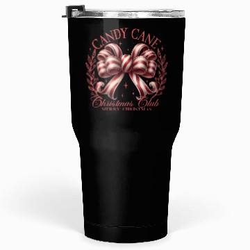 Discover Candy Cane Christmas Club Tumblers 30 Oz