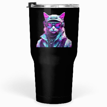 Discover Mystical Cyberpunk Bad Cat Tumblers 30 Oz