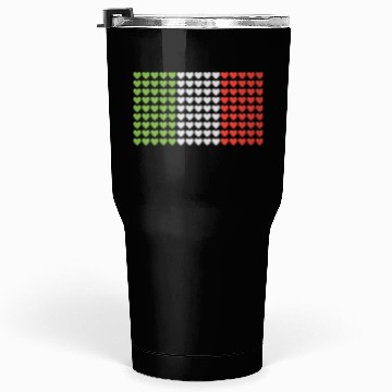 Discover Italy HEARTS Flag Tumblers 30 Oz