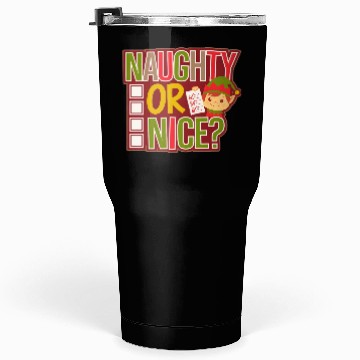 Discover Playful Elf Naughty or Nice Holiday Fun Tumblers 30 Oz