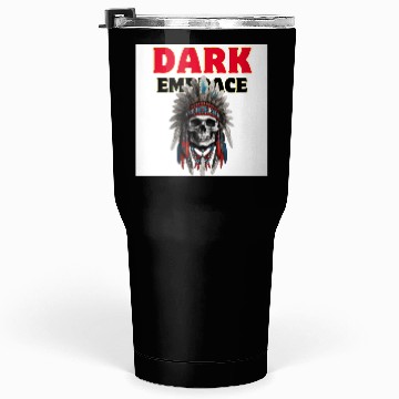 Discover Dark Embrace Skull - Tribal Gothic Art Tumblers 30 Oz