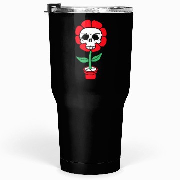 Discover Evil Skull Flower Horror Halloween Skeleton Head Tumblers 30 Oz