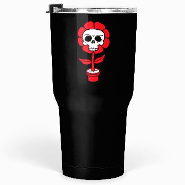 Discover Evil Skull Flower Horror Halloween Skeleton Head Tumblers 30 Oz