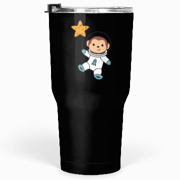 Discover Cute Space Monkey Astronaut Universe Tumblers 30 Oz