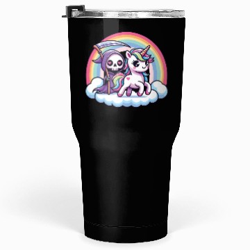 Discover Cute Reaper And Unicorn Rainbow Tumblers 30 Oz