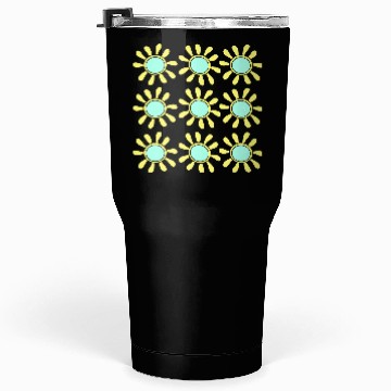 Discover Many Small Sunflowers Sun Flowers Nature Pattern Tumblers 30 Oz