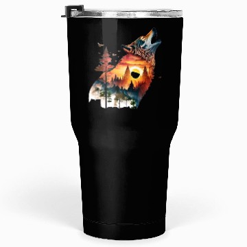 Discover Vintage Wolf Moon Graphic Tumblers 30 Oz – Retro 90s