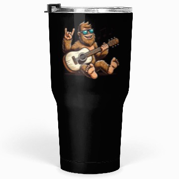 Discover Funny Bigfoot Sasquatch Singing Guitar Playing Tumblers 30 Oz