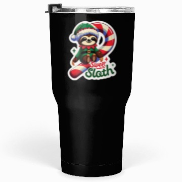 Discover Adorable sloth dressed as an elf Tumblers 30 Oz