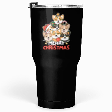 Discover Corgi Christmas Tree Merry Christmas Tumblers 30 Oz