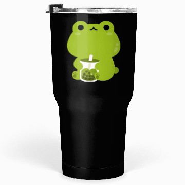 Discover Green Boba Frog Tumblers 30 Oz