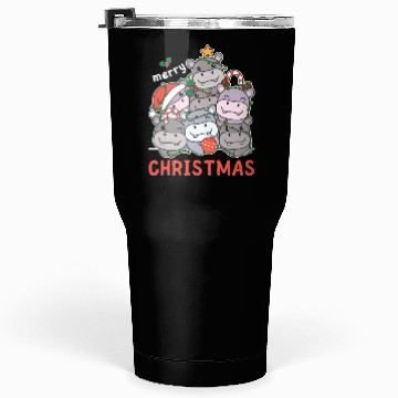 Discover Hippo Christmas Tree Merry Christmas Tumblers 30 Oz