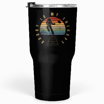 Discover Rugby Is My Therapy Funny Rugby Player Tumblers 30 Oz
