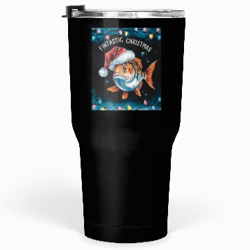 Discover Fintastic Christmas Fish xmas holiday christmass Tumblers 30 Oz
