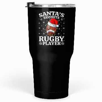 Discover Santa's Favorite Rugby Player Tumblers 30 Oz