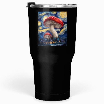 Discover Starry Night Mushroom Surreal Dreamscape nature Tumblers 30 Oz