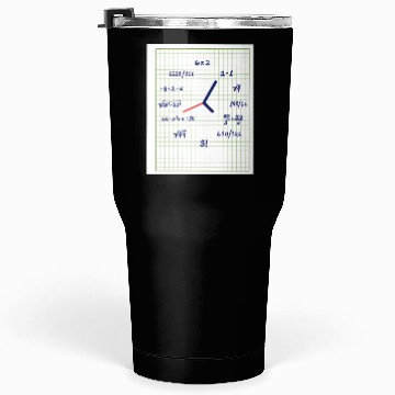 Discover Math Clock with Equations Uhr Mathematik Tumblers 30 Oz