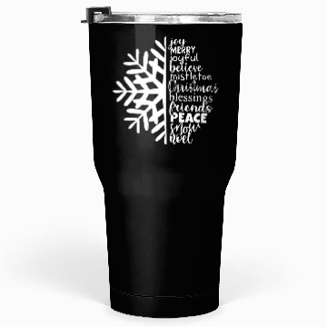 Discover Christmas Snowflake with Joyful Words Tumblers 30 Oz
