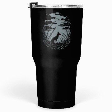 Discover Dark Cottagecore Nighttime Wilderness with Wolf Tumblers 30 Oz