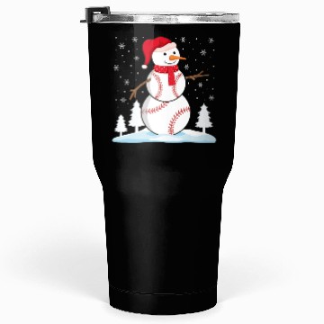 Discover Baseball Snowman Tumblers 30 Oz