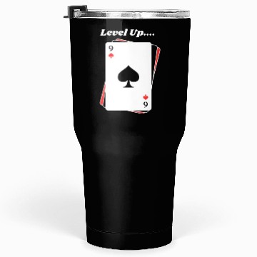 Discover BLACK Men Tumblers 30 Oz For Game Card lovers - LEVEL UP