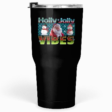 Discover Holly Jolly Vibes Christmas Design Tumblers 30 Oz