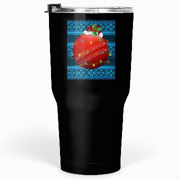 Discover Cricket Ball Christmas Lights Tumblers 30 Oz