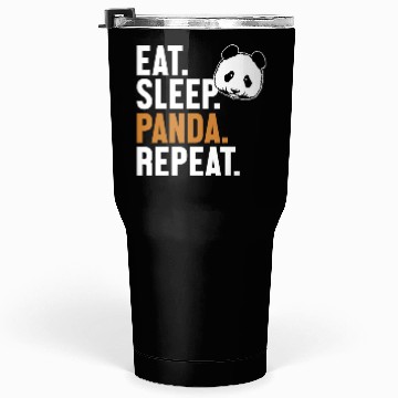 Discover Eat Sleep Panda Repeat Panda Bear Friend Giant Tumblers 30 Oz