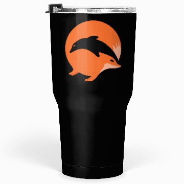 Discover Fox or Dolphin in this fun optical illusion Tumblers 30 Oz